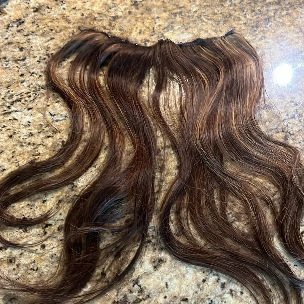 3 Rows Hand Tied Weft Hair - (2) 18” length & (1) 16” length